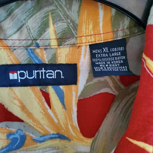 Vintage Puritan Hawaiian Button Up Shirt XL - Picture 5 of 11